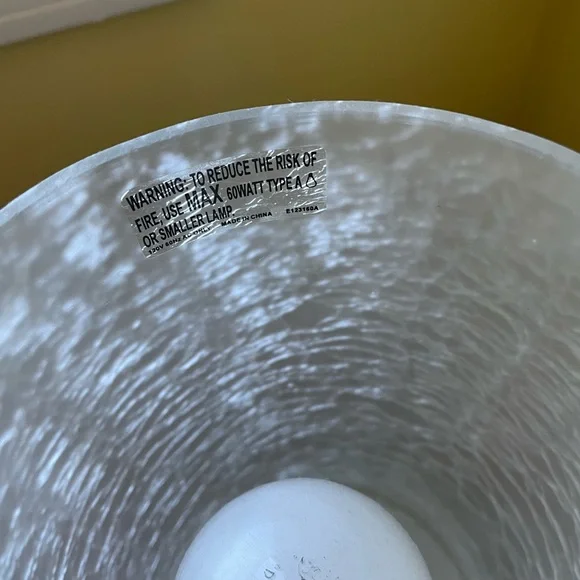 Like New Uberhaus 3 Way Dimmable Touch Table Lamp Crackled Glass Brushed Nickel - Picture 5 of 8